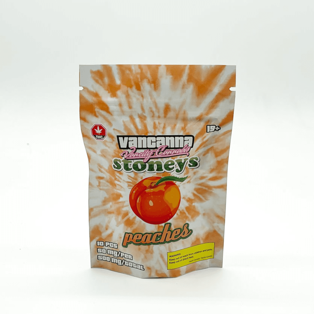 peach stoneys edibles